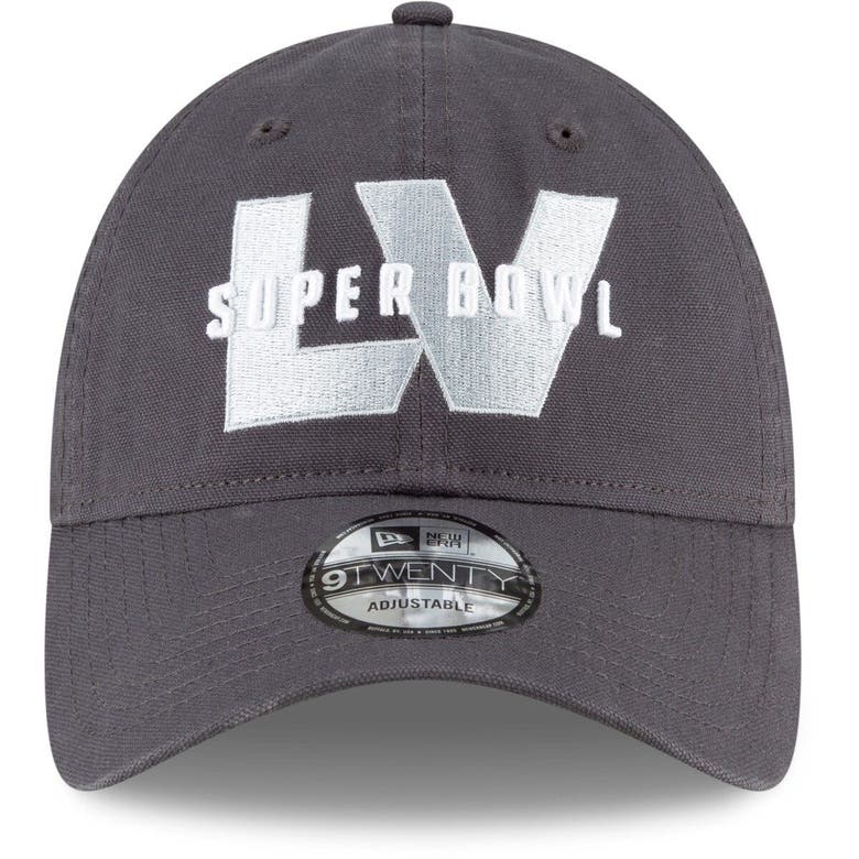 NEW ERA NEW ERA GRAPHITE KANSAS CITY CHIEFS SUPER BOWL LV BOUND 9TWENTY ADJUSTABLE HAT