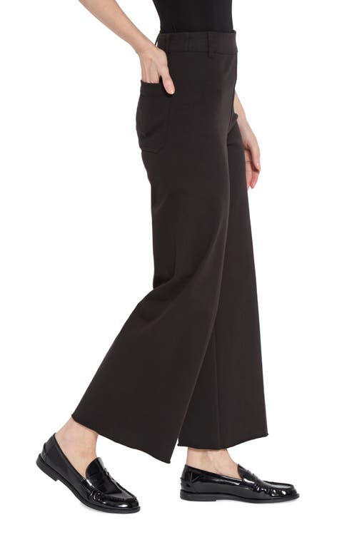 Lyssé Erin Hi Waist Wide Leg Denim Pants In Midtown Black In Black
