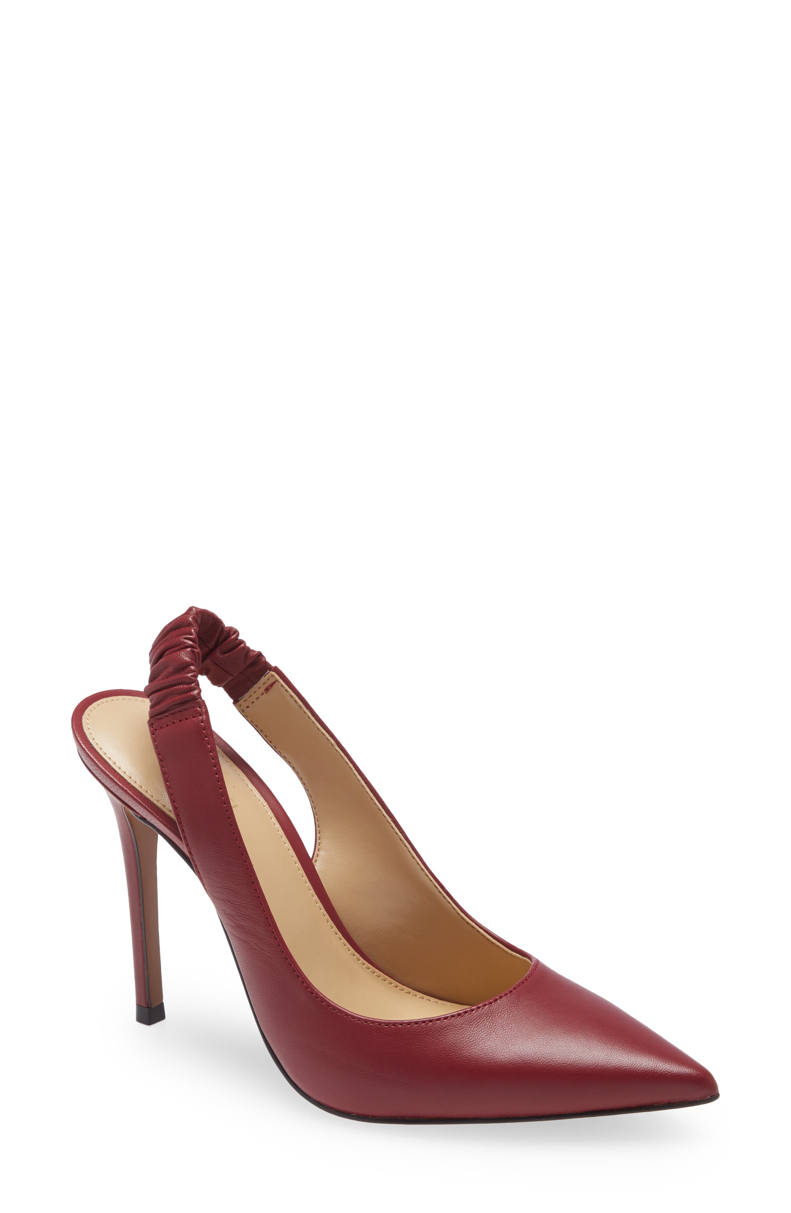 burgundy heels women