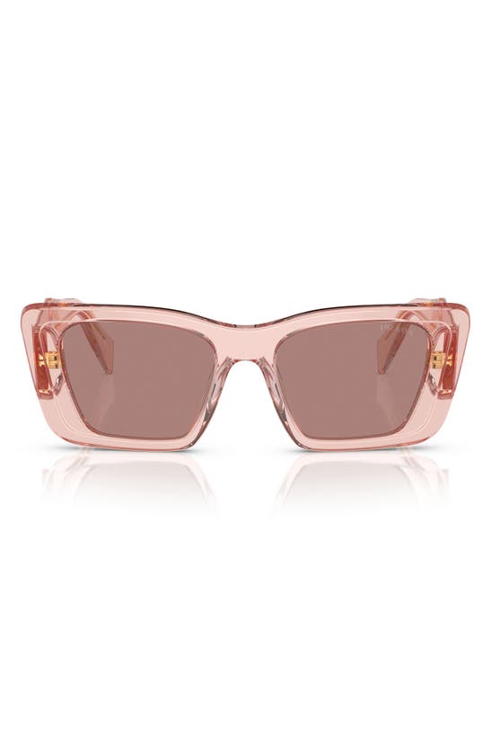 Shop Prada 51mm Butterfly Sunglasses In Lite Brown