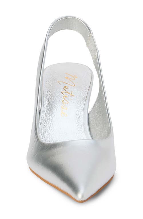 Shop Matisse Leona Slingback Pointed Toe Pump In Silver