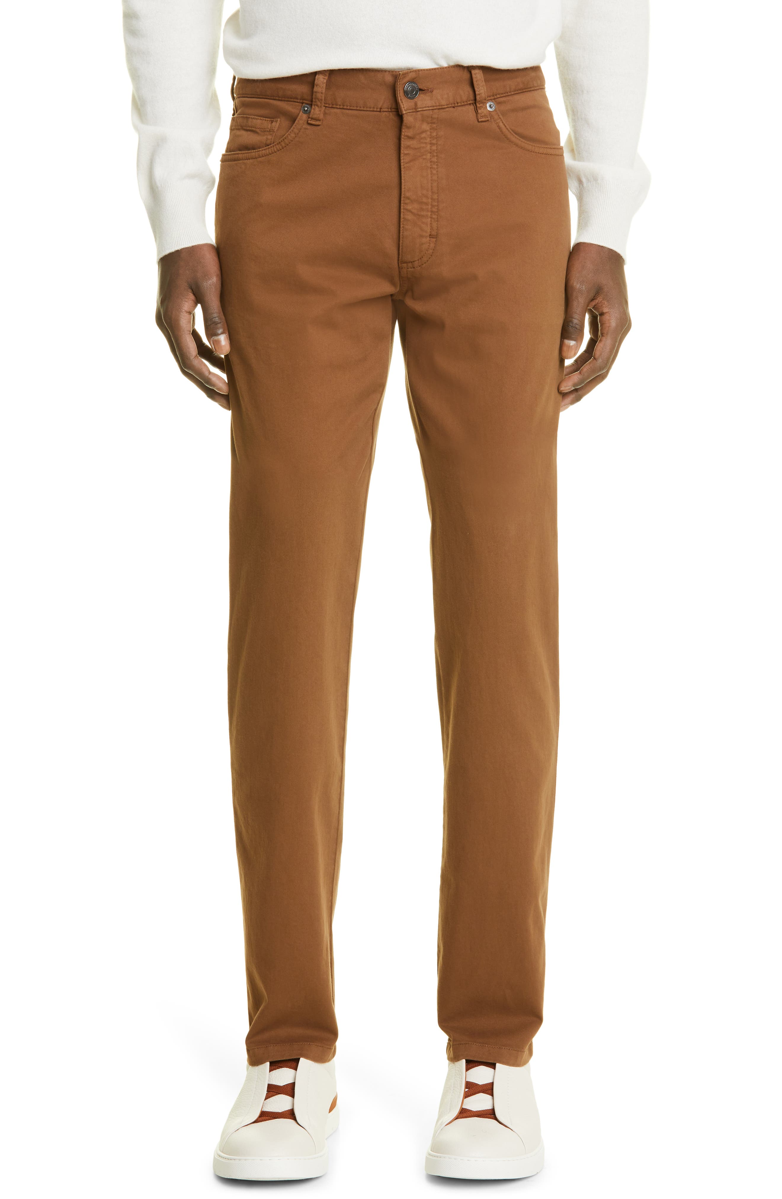 mens brown twill pants