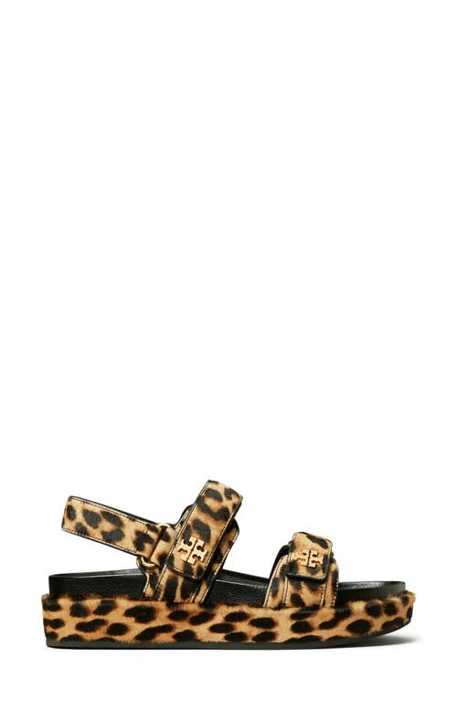 Shop Tory Burch Kira Slingback Sport Platform Sandal In Classic Leopard