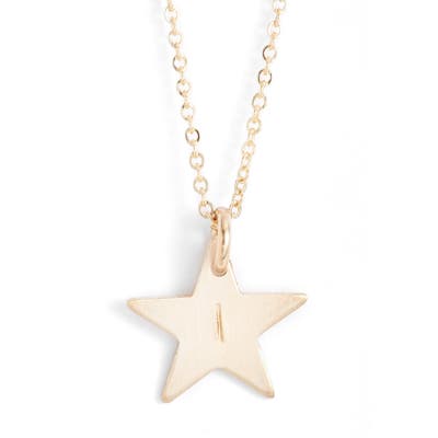 Nashelle 14K-Gold Fill Initial Mini Star Pendant Necklace
