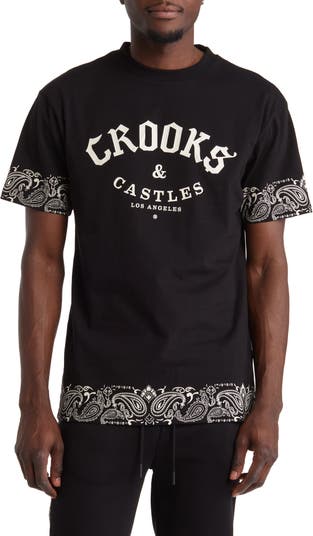 CROOKS AND CASTLES Paisley Knives Embroidery T-Shirt