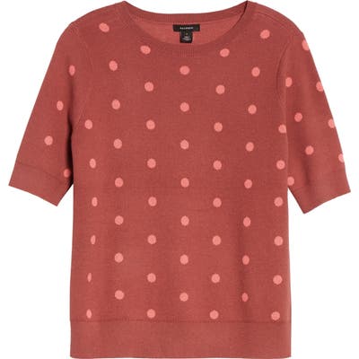 Halogen Short Sleeve Sweater, Brown