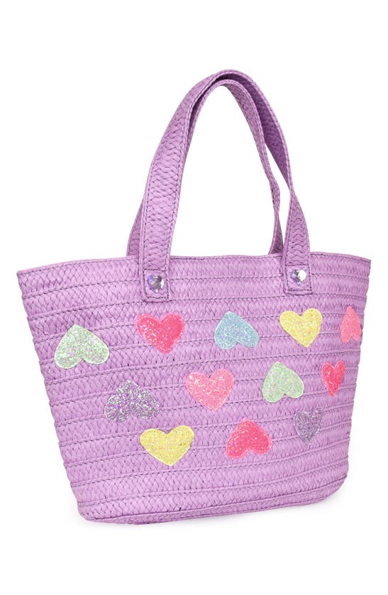 Shop Omg Accessories Kids' Heart Tote In Orchid