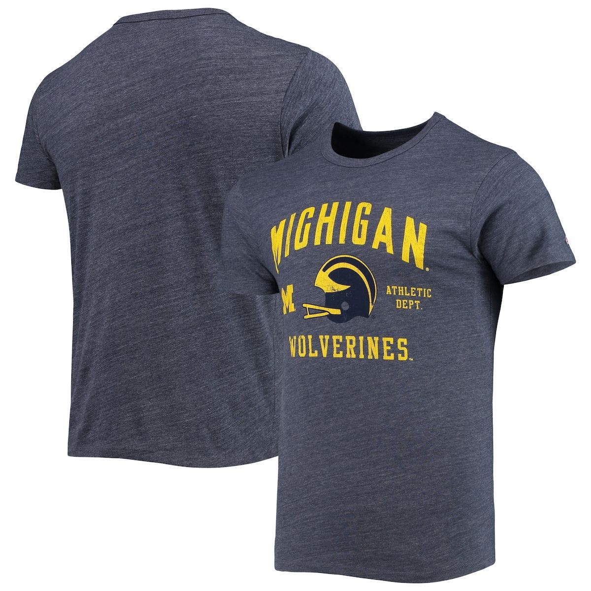 Michigan Wolverines Football T Shirt Navy