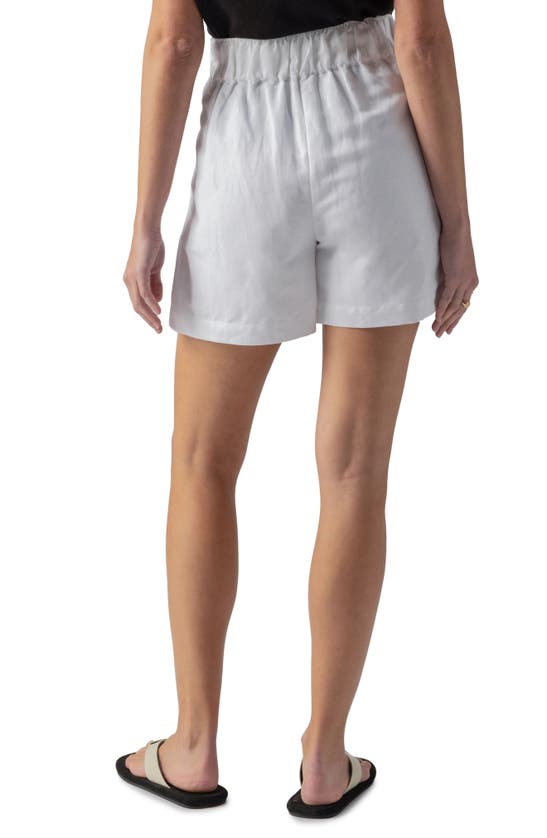 Shop Sanctuary Pull Me On Linen Blend Shorts In White