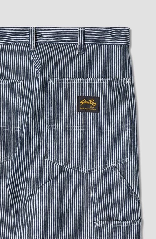 Shop Stan Ray Pinstripe Relaxed Straight Leg Painter Pants In Hickory Stripe