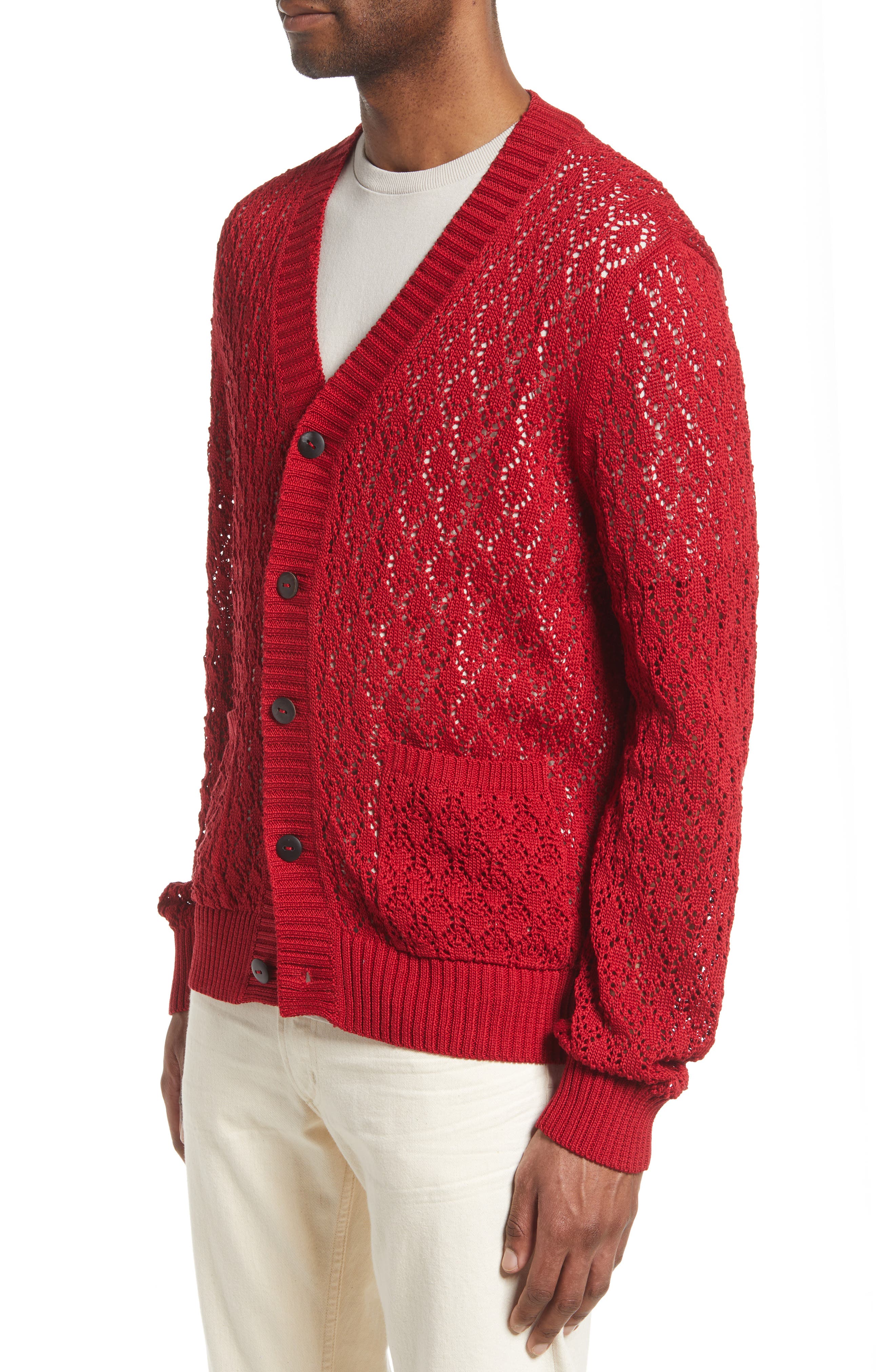 Pima Cotton Lace Cardigan | Nordstrom