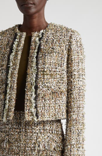 Textured Tweed Short Jacket