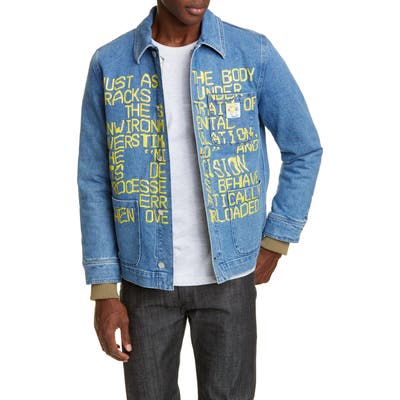 A.p.c. X Brain Dead Imhotep Denim Jacket With Zip-Out Liner, Blue