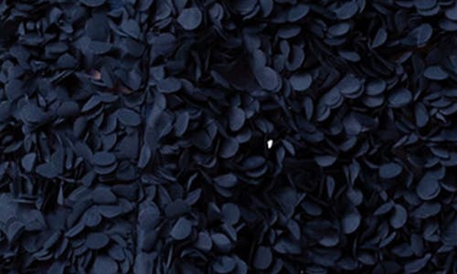 Akris Punto Mix Media Midi Dress With 3d Lasercut Floral Detail In Ink