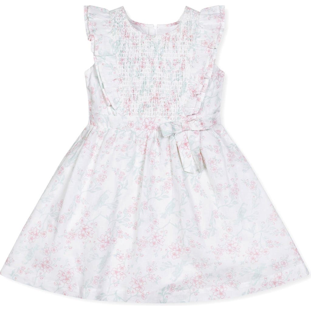 Hope & Henry Kids'  Girls' Flutter Sleeve Smocked Flower Girl Dress, Infant In Easter Toile