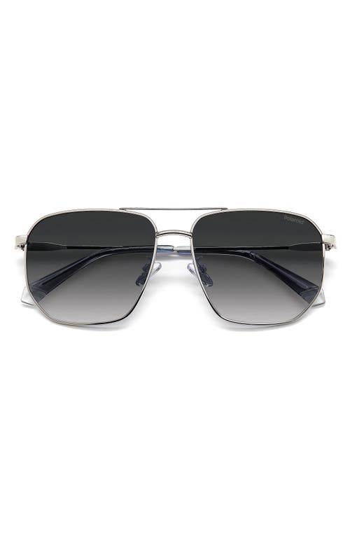 Polaroid 59mm Polarized Rectangular Sunglasses In Black