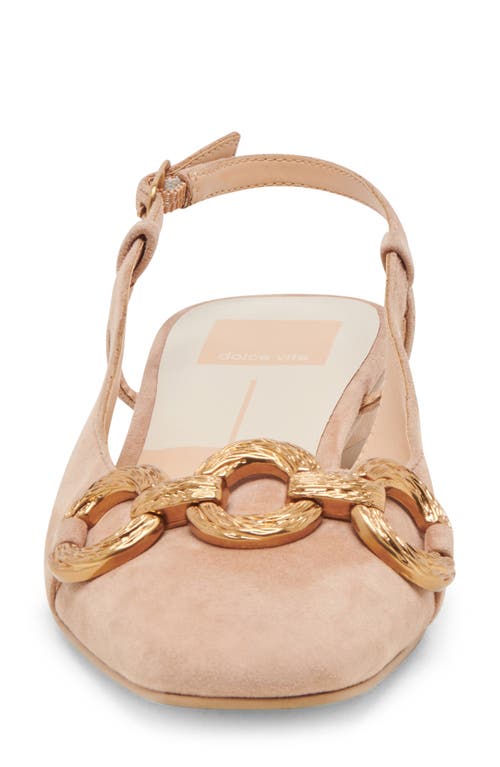 Shop Dolce Vita Ramano Slingback Flat In Toffee Suede