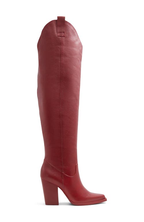 Aldo Beatrine Pointed Toe Over The Knee Boot In Bordo