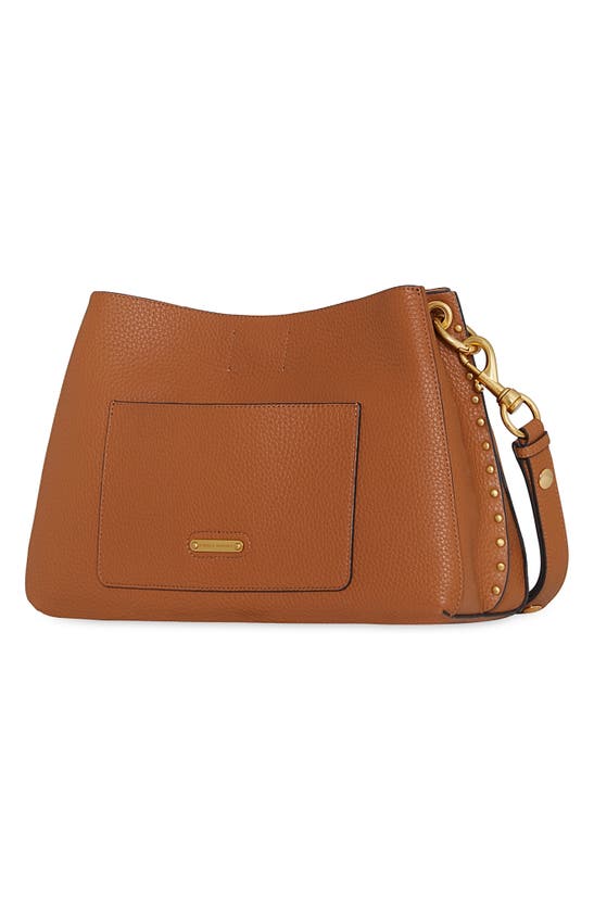 Shop Rebecca Minkoff Darren East/west Leather Shoulder Bag In Caramello