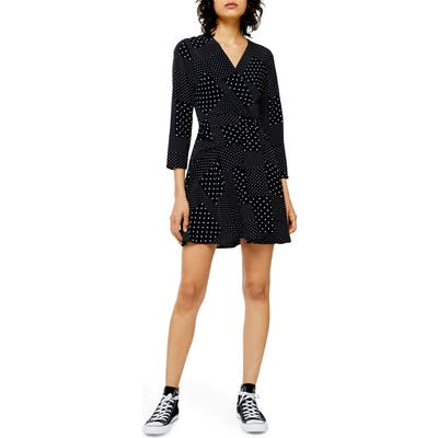 Topshop Twist Front Minidress, US (fits like 10-12) - Black