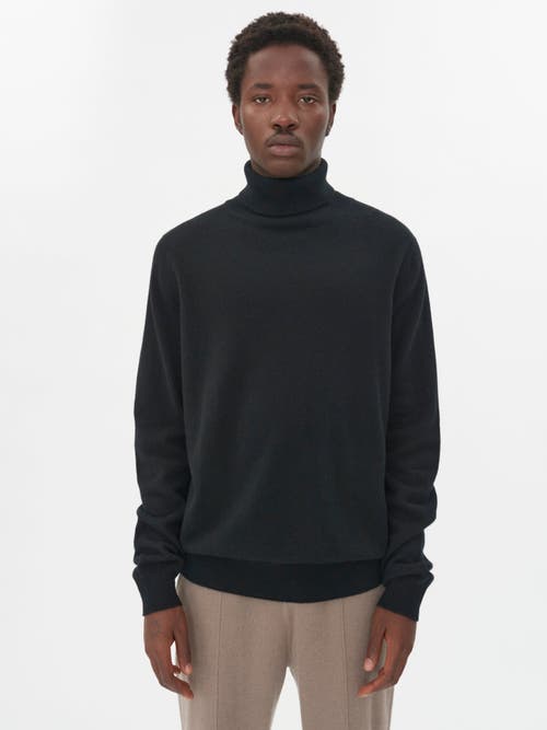 Shop Gobi Cashmere Turtle Neck In Black