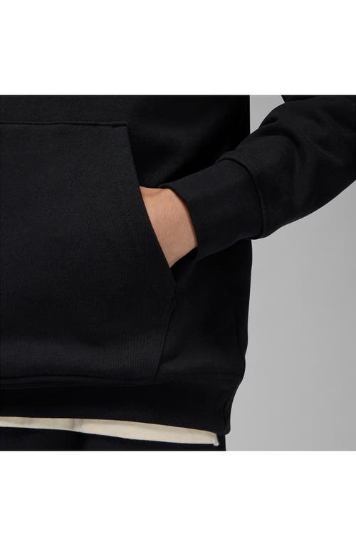 Shop Jordan Essentials Statement Fleece Hoodie In Black/sail