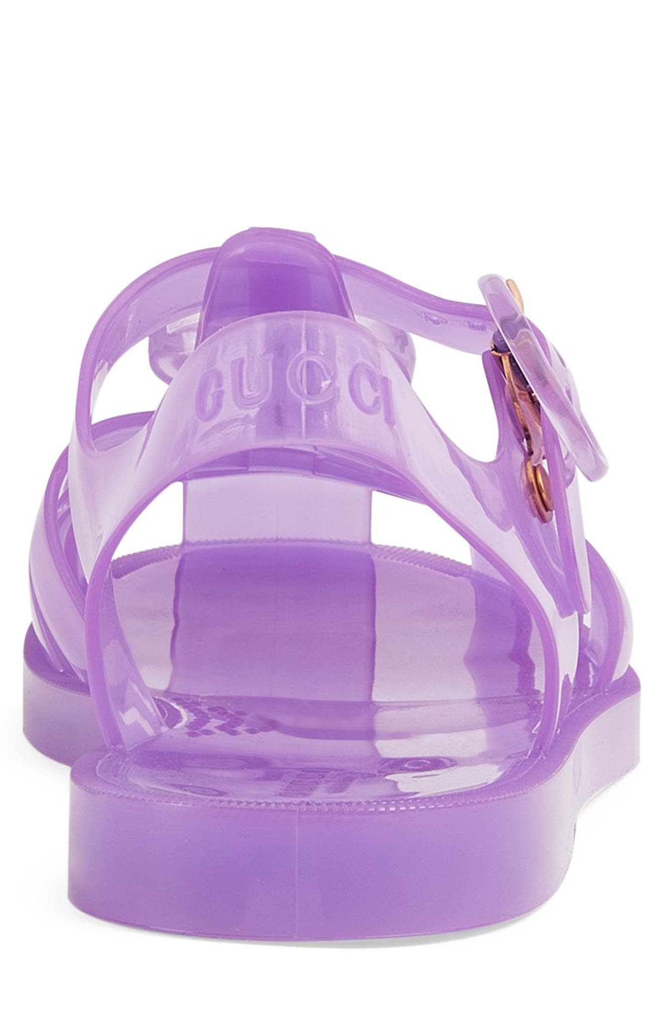 gucci jelly sandals purple