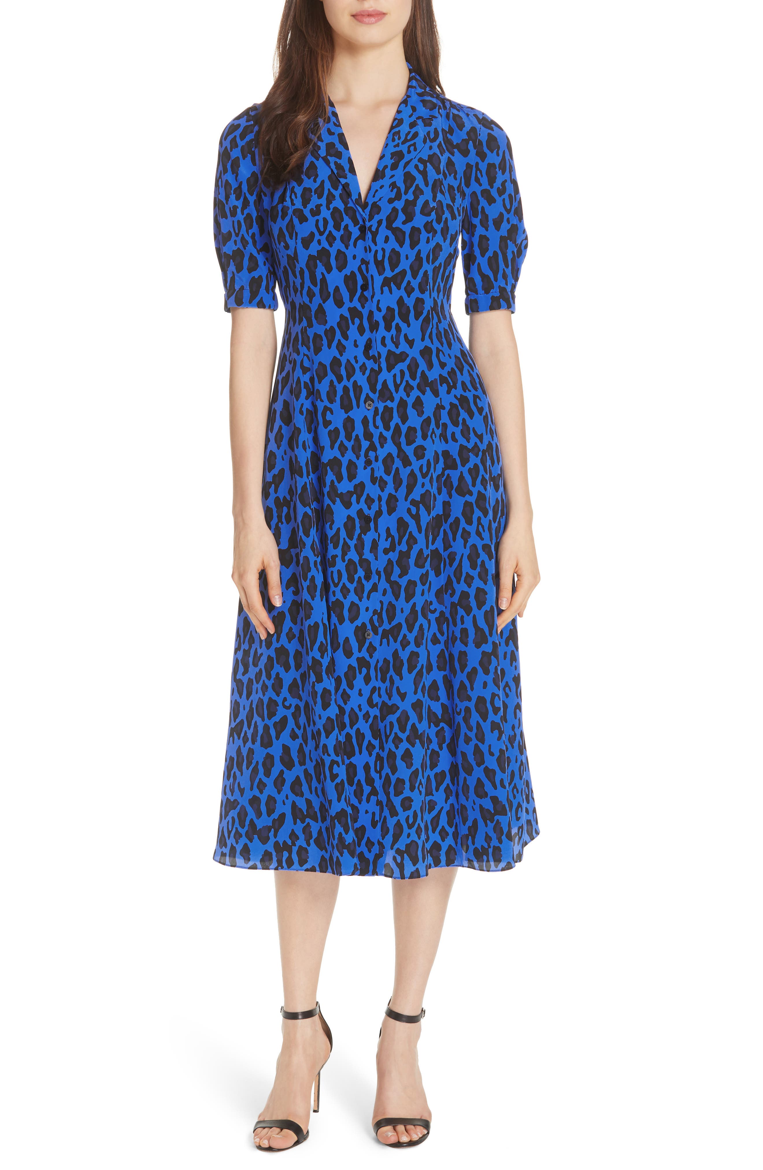 dvf cinch sleeve shirt dress