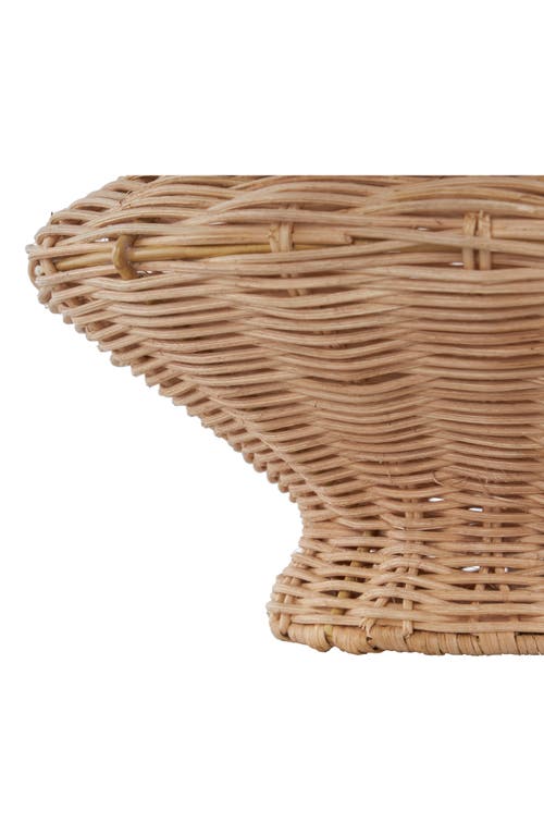 Ginger Birch Studio Rattan Vase In Brown