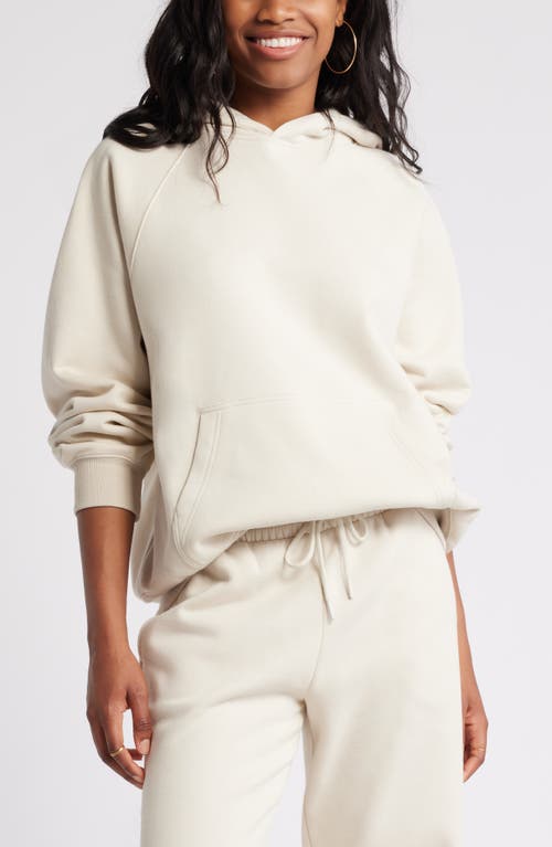 Bp. Oversize Raglan Hoodie In Beige Oatmeal Light Heather