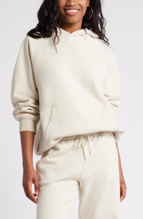 Shop Bp. Fleece Detail Oversize Raglan Hoodie In Beige Oatmeal Light Heather