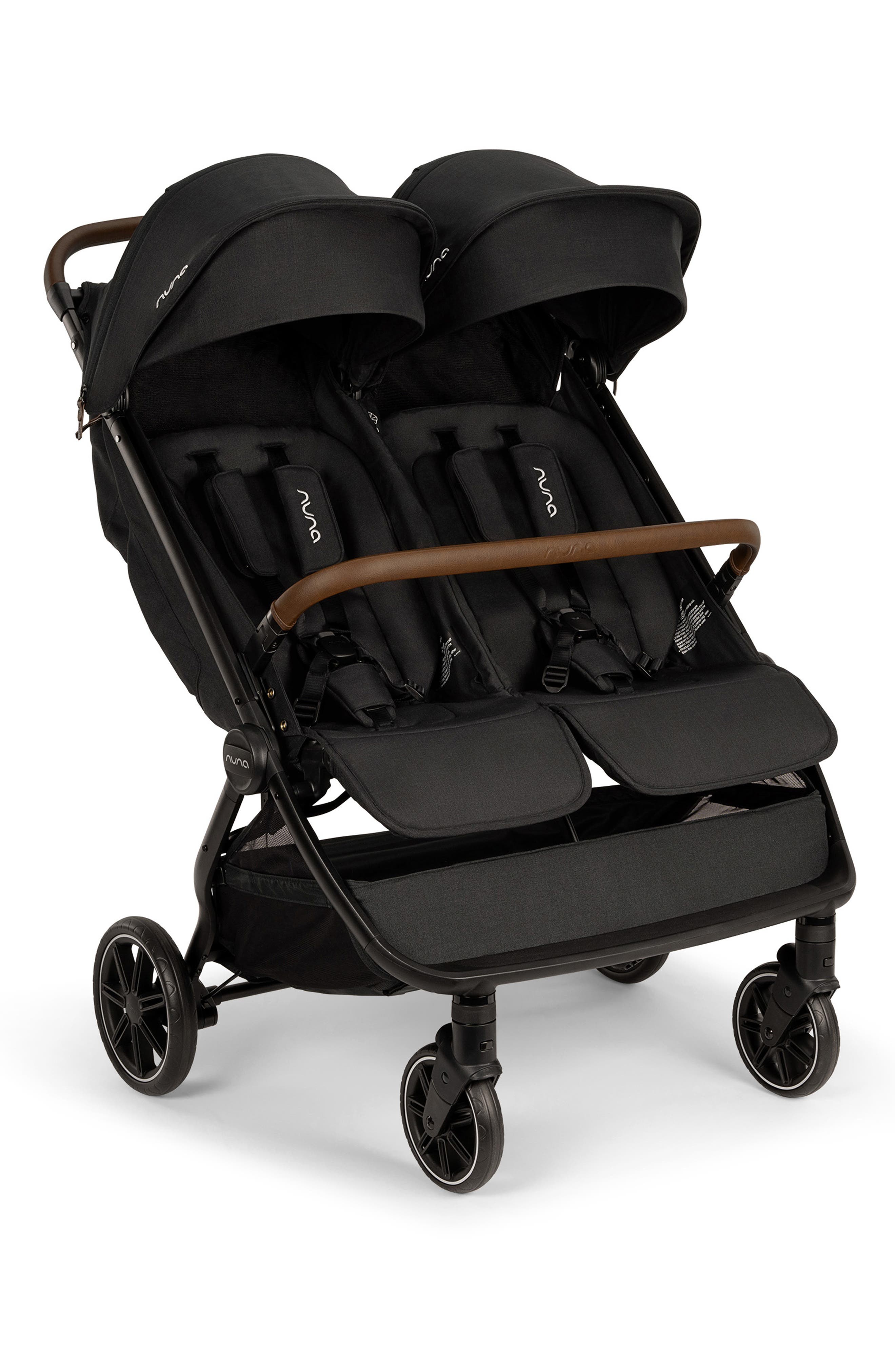 Nuna TRVL™ Compact Dubl Stroller in Caviar 