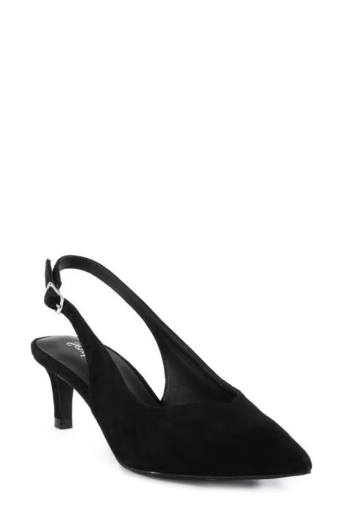 Shop Seychelles Candlelight Slingback Pointed Toe Kitten Heel Pump In Black