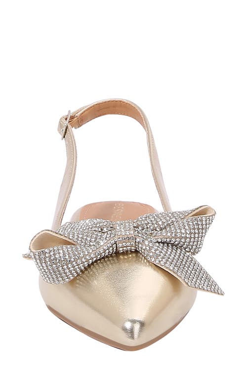 BERNESS BERNESS NYOMI RHINESTONE BOW SLINGBACK FLAT