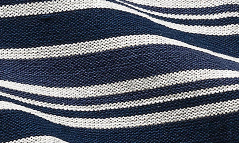 Shop Ralph Lauren Woodford Throw Blanket In True Navy/ Cream