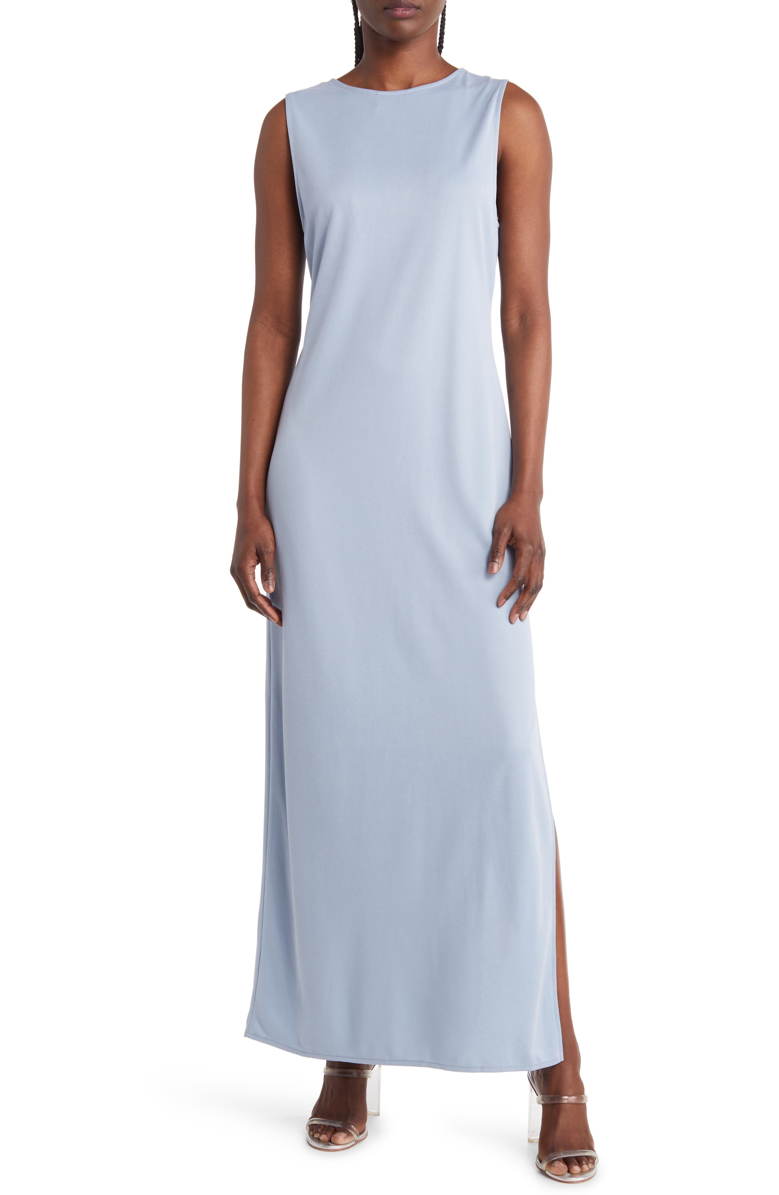 open edit sleeveless maxi dress