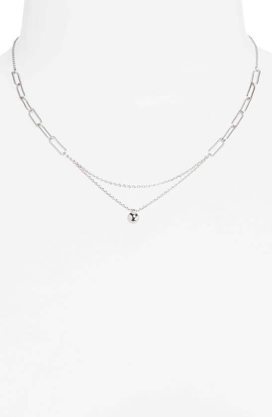 Shop Nordstrom Rack Demi Fine Orb Pendant Necklace In Silver