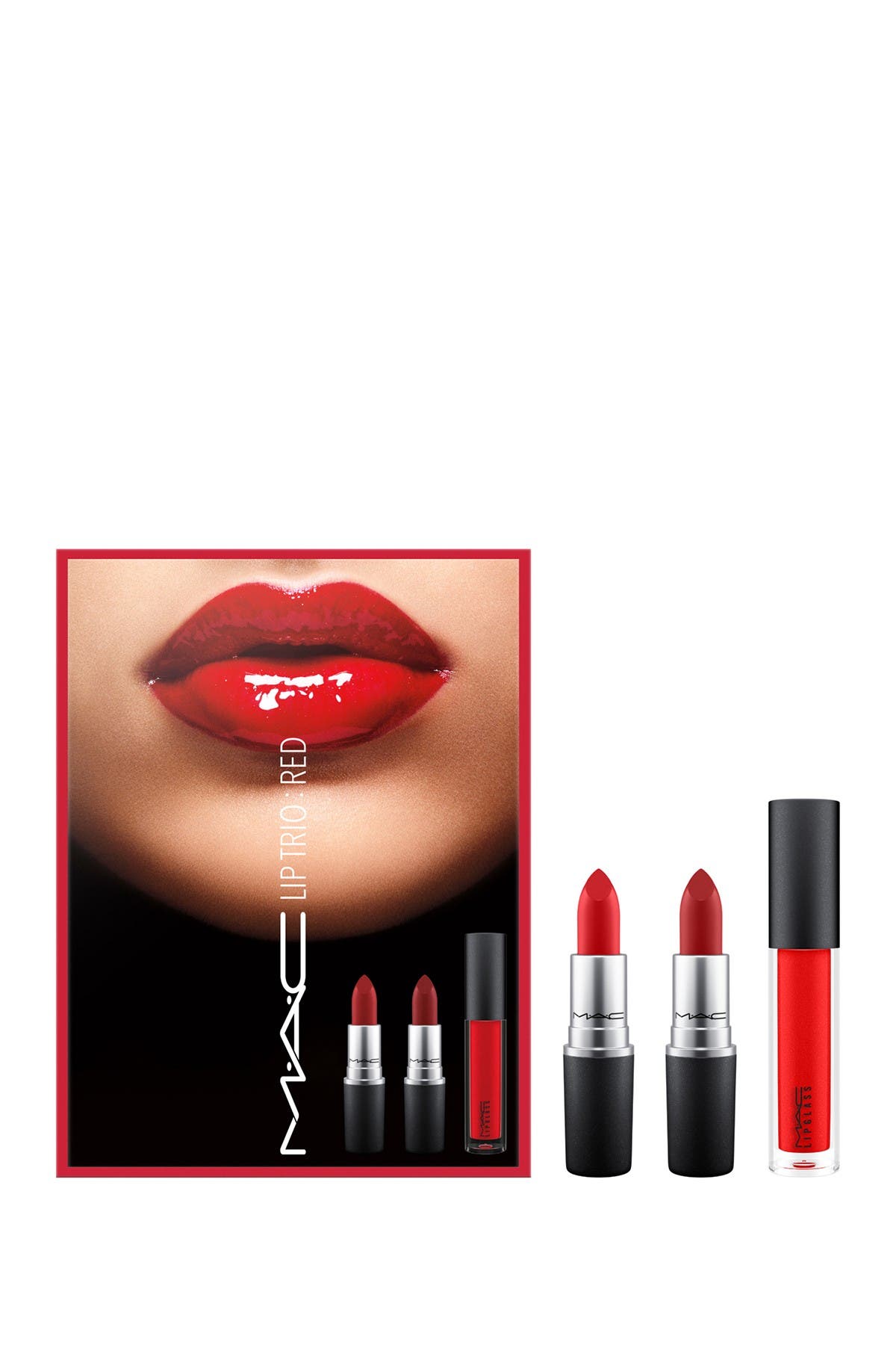 mac red lipstick set