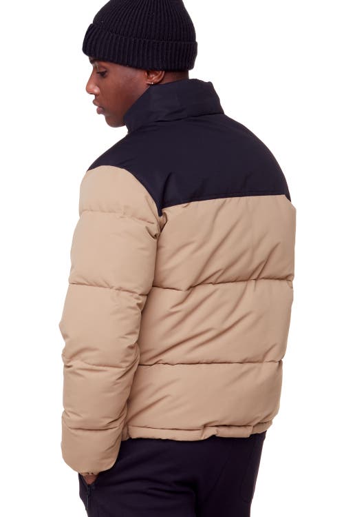 Alpine North Tuktut Men's Vegan Down (recycled) Retro Short Jacket In Camel