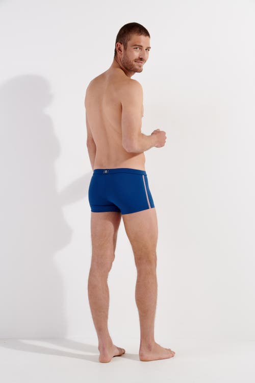 Hom Nautical Cup Swim Shorts In Navy
