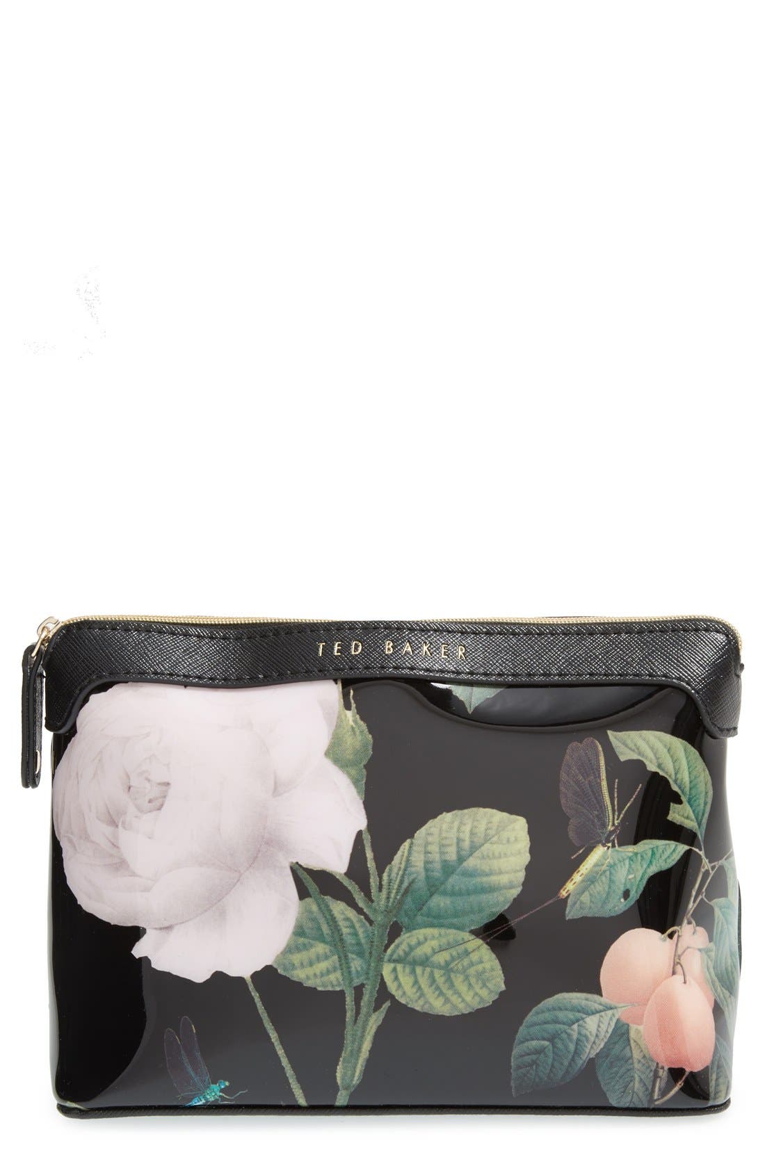 Ted Baker 'Large Rose' Cosmetics Case Nordstrom