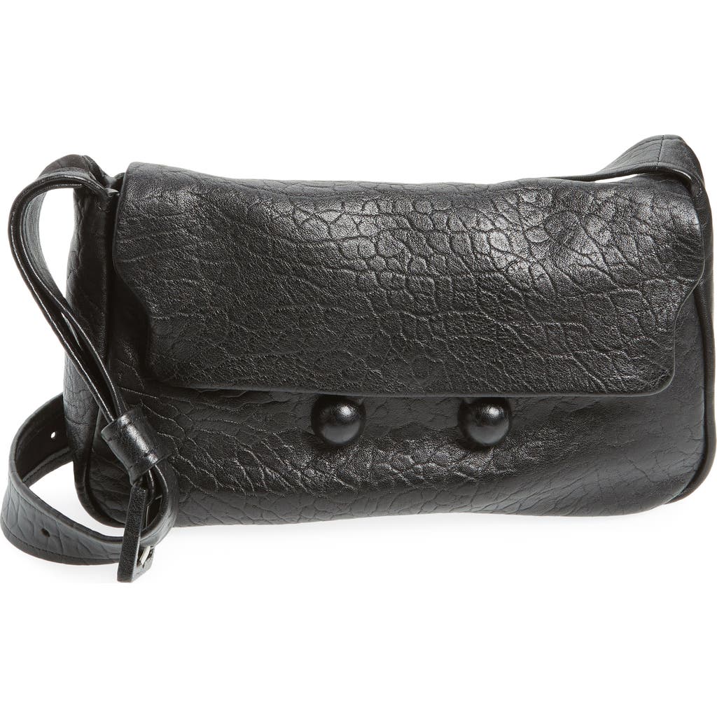 Marni Medium Trunkaroo Soft Leather Shoulder Bag In 00n99 Black