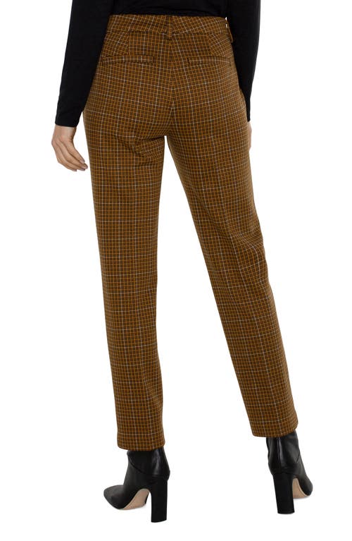 Shop Liverpool Los Angeles Kelsey Check Pants In Black/tan Checkered