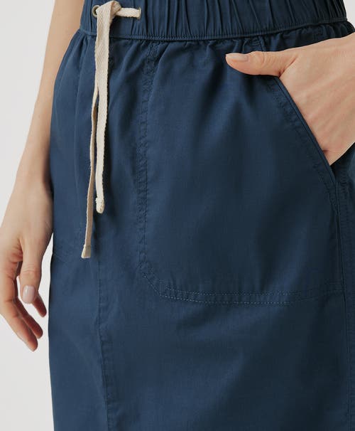 Shop Pact Organic Cotton Daily Twill Skirt In French Navy