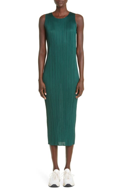 Pleats Please Issey Miyake Pleated Midi Dress in Dark Green at Nordstrom, Size 5