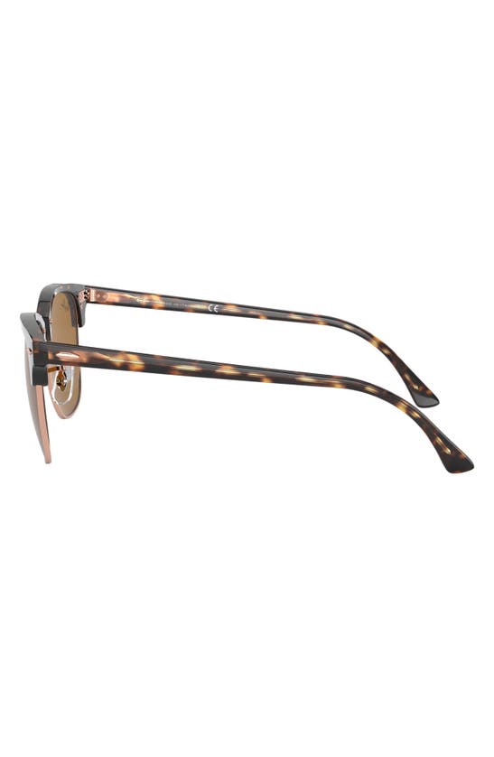 Ray Ban Clubmaster 51mm Sunglasses In Shiny Havana/ Brown