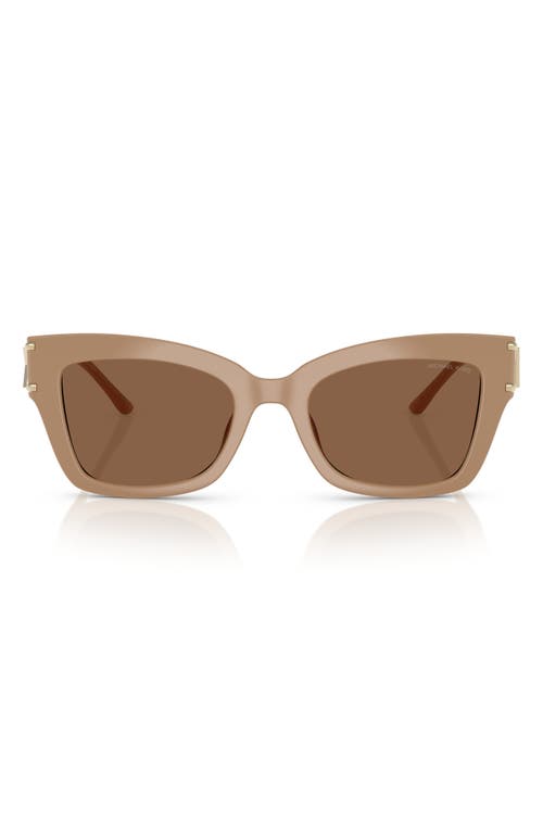 Shop Michael Kors 52mm Square Sunglasses In Caramel