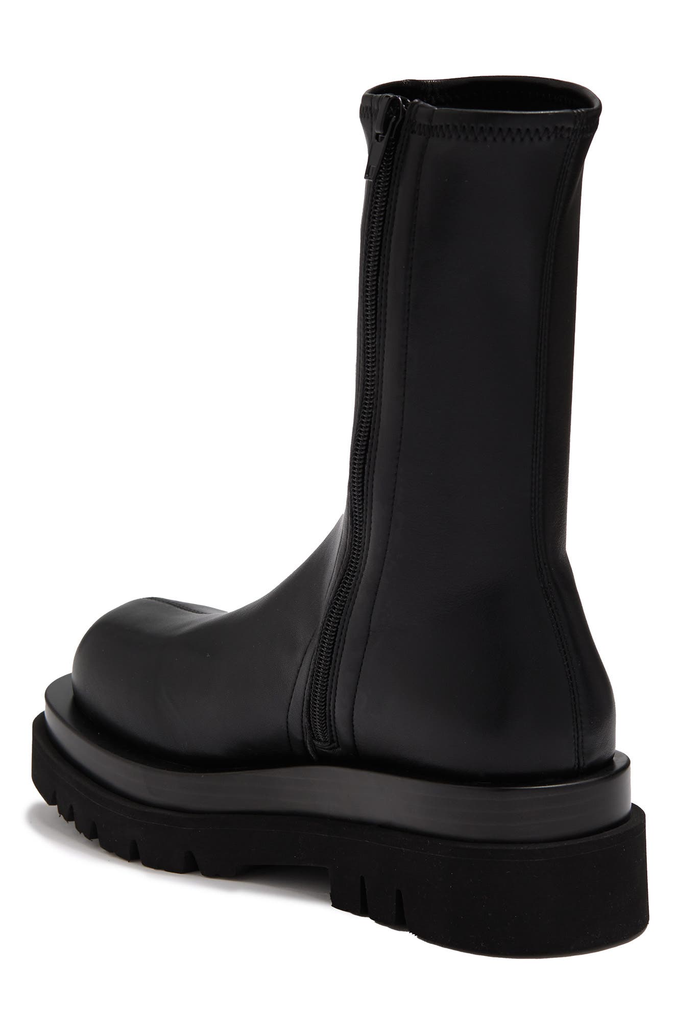 Jeffrey Campbell Lug Sole Ankle Boot in Black Stretch at Nordstrom Rack, Size 7.5