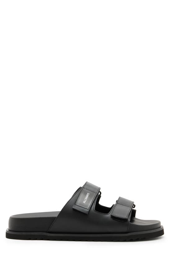 Shop Allsaints Vex Slide Sandal In Black