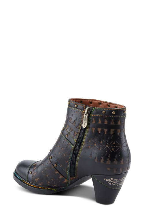 L'artiste By Spring Step Niobe Cap Toe Bootie In Black Multi